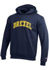 Main image for Youth Drexel Dragons Navy Blue Champion Powerblend Long Sleeve Hooded Sweatshirt