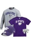 Main image for K-State Wildcats Mens Grey Gift Pack Sets Long Sleeve Crew Sweatshirt