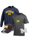 Main image for Mens Grey Michigan Wolverines Gift Pack Sets Crew Sweatshirt