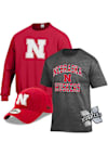 Main image for Mens Grey Nebraska Cornhuskers Gift Pack Sets Crew Sweatshirt
