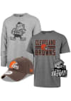 Main image for Cleveland Browns Mens Grey Gift Pack Long Sleeve Crew Sweatshirt