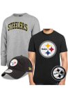 Main image for Pittsburgh Steelers Mens Grey Gift Pack Long Sleeve Crew Sweatshirt