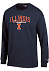 Main image for Mens Illinois Fighting Illini Navy Blue Champion Grandma Script Jersey Tee