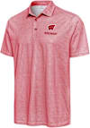 Main image for Mens Wisconsin Badgers Red Antigua Breeze Short Sleeve Polo Shirt