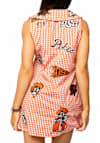 Main image for Womens Oklahoma State Cowboys Orange Queen of Sparkles Sequins Gingham Short Sleeve Dress