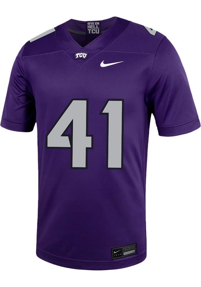 Nike アメリカンフットボール ユニフォーム 紫 7 Simon McClannan Mens PURPLE K-State Wildcats Football NIL Game
