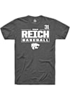 Main image for Jonah Reich Rally Mens Dark Grey K-State Wildcats NIL Stacked Box Player T Shirt
