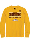 Main image for Matteo Costantini Mens Gold Western Michigan Broncos NIL Stacked Box Long Sleeve Player T Shirt