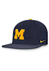 Main image for Michigan Wolverines Nike Dugout True Aero Bill Fitted Hat - Navy Blue