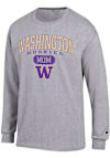 Main image for Mens Washington Huskies Grey Champion Pill Box Mom Jersey Tee