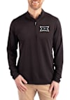 Main image for Mens Big 12 Black Cutter and Buck Virtue Eco Pique Qtr Zip