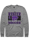 Main image for Alix Regier Mens Grey K-State Wildcats NIL Striped Long Sleeve Player T Shirt