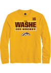 Main image for Tim Washe Mens Gold Western Michigan Broncos NIL Stacked Box Long Sleeve Player T Shirt