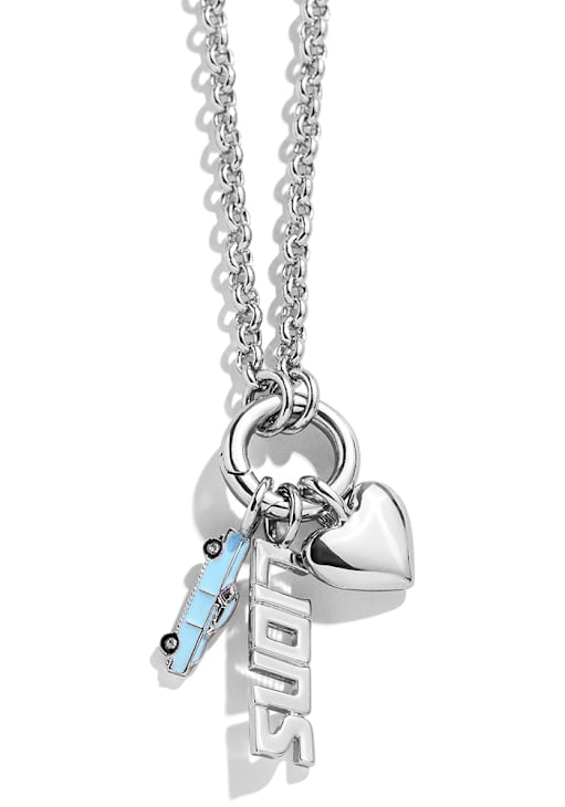 Detroit Lions SILVER Charm Womens Necklace 7740293