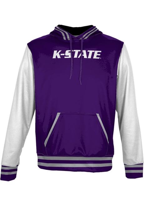 Youth K-State Wildcats Purple ProSphere Letterman Long Sleeve Hooded Sweatshirt