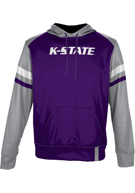 Youth K-State Wildcats Purple ProSphere Old School Long Sleeve Hooded Sweatshirt