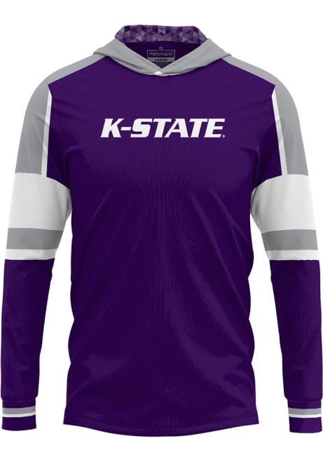 Mens K-State Wildcats Purple ProSphere Throwback Hooded Sweatshirt
