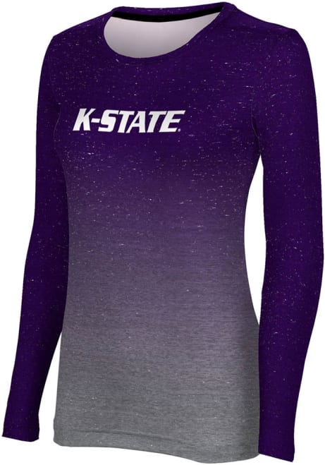 Womens K-State Wildcats Purple ProSphere Ombre LS Tee