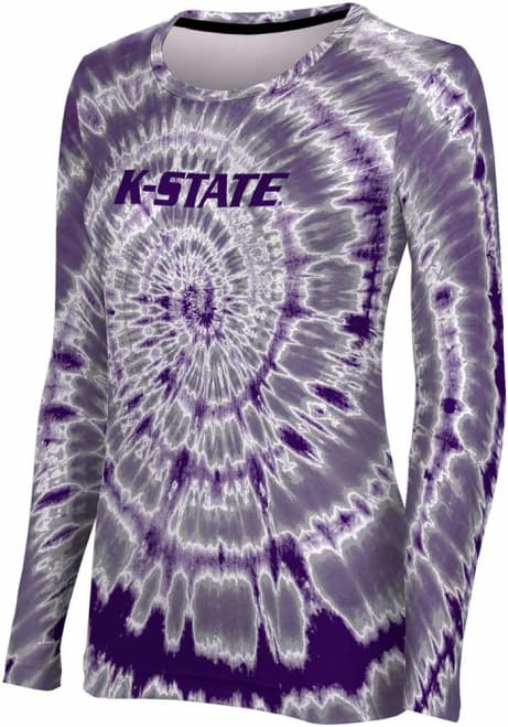 Womens K-State Wildcats Purple ProSphere Tie Dye LS Tee