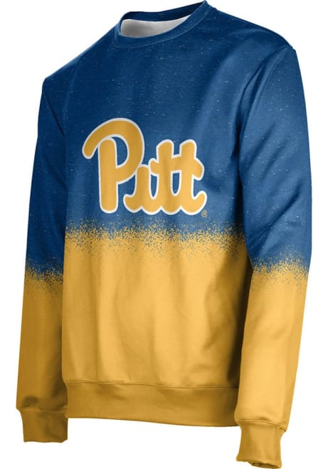 Mens Pitt Panthers Blue ProSphere Spray Crew Sweatshirt