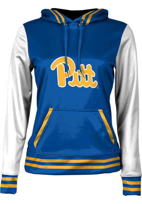 Womens Pitt Panthers Blue ProSphere Letterman Hooded Sweatshirt