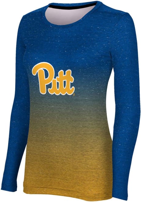 Womens Pitt Panthers Blue ProSphere Ombre LS Tee