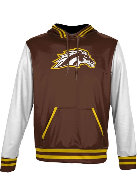 Mens Western Michigan Broncos Brown ProSphere Letterman Hooded Sweatshirt