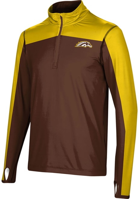 Mens Western Michigan Broncos Brown ProSphere Sharp Qtr Zip Pullover