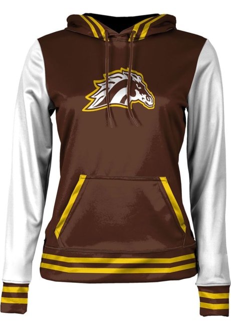 Womens Western Michigan Broncos Brown ProSphere Letterman Hooded Sweatshirt