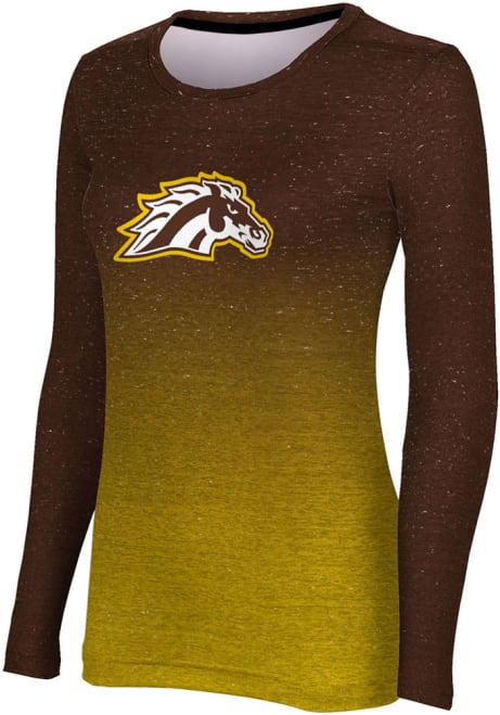 Womens Western Michigan Broncos Brown ProSphere Ombre LS Tee