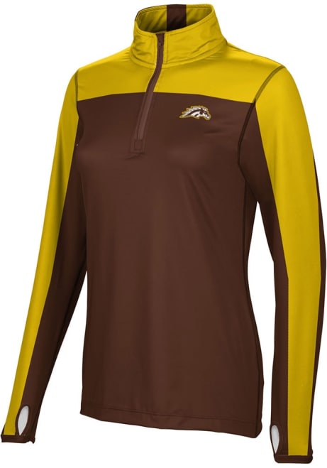 Womens Western Michigan Broncos Brown ProSphere Sharp Qtr Zip