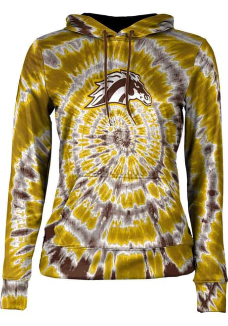 Womens Western Michigan Broncos Brown ProSphere Tie Dye Hooded Sweatshirt