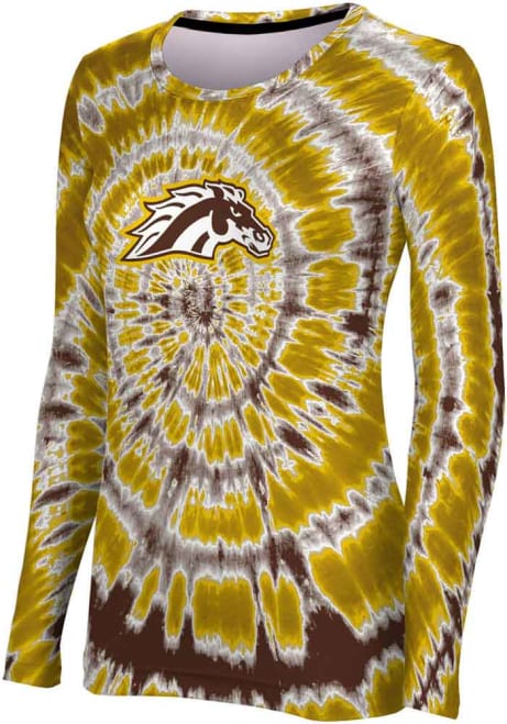 Womens Western Michigan Broncos Brown ProSphere Tie Dye LS Tee