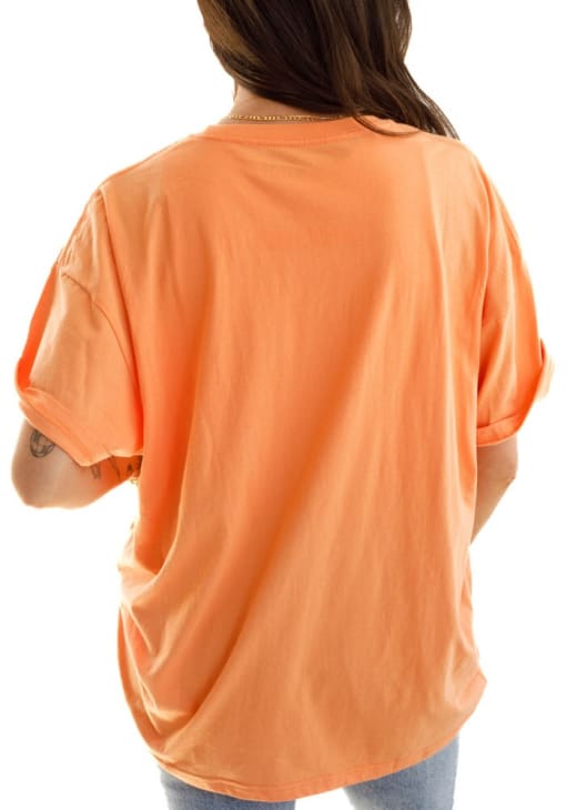 Gameday Social Illinois Fighting Illini Womens Orange Owen Outline Short Sleeve T-Shirt