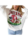Main image for Womens Indiana Hoosiers White Gameday Social Malone Crew Sweatshirt