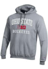Main image for Mens Ohio State Buckeyes Grey Champion Big Ten Powerblend Hooded Sweatshirt
