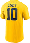 Main image for Tom Brady Nike Mens Yellow Michigan Wolverines Football Name And Number Player T Shirt