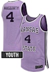 Main image for Pj Haggerty Nike Youth Lavender K-State Wildcats NIL Name And Number Basketball Jersey Jersey