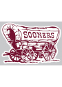 Oklahoma Sooners 4x5 Wagon Auto Decal - Crimson