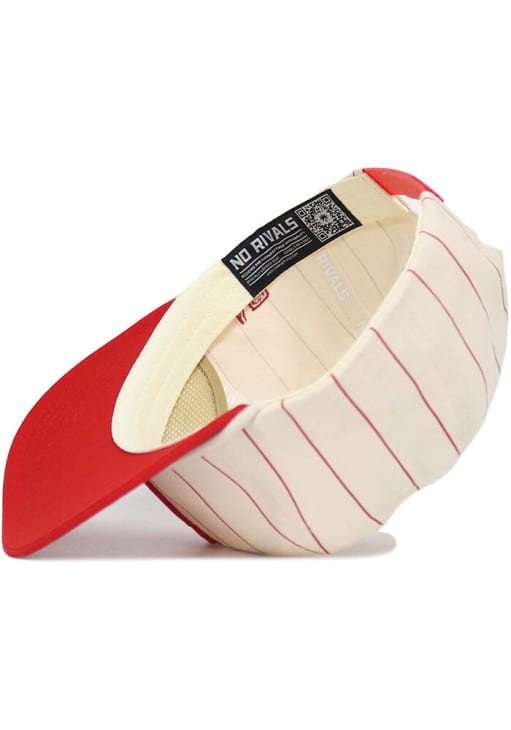 No Rivals Nebraska Cornhuskers Pinstripe Rope Adjustable Hat - Ivory