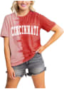 Cincinnati Bearcats Womens Gameday Couture Find Your Groove Split Dye T-Shirt - Red