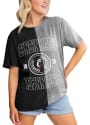 Cincinnati Bearcats Womens Gameday Couture Crossroads Split Bleach Dye T-Shirt - Black