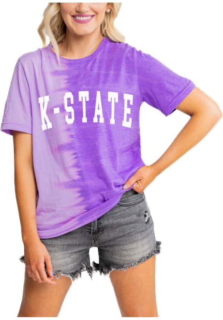 K-State Wildcats Purple Gameday Couture Find Your Groove Split Dye Short Sleeve T-Shirt