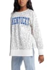 Main image for Gameday Couture Kentucky Wildcats Womens White Hide and Chic Leopard Crew Sweatshirt