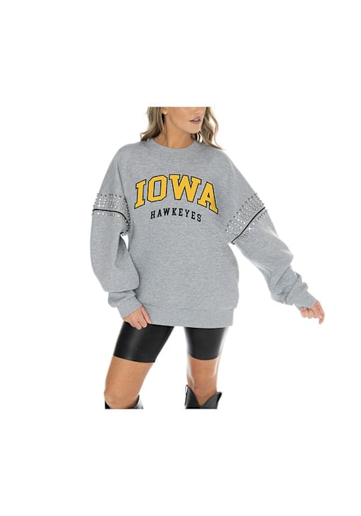 Iowa Hawkeyes Gameday Couture Crew Sweatshirt Womens GREY