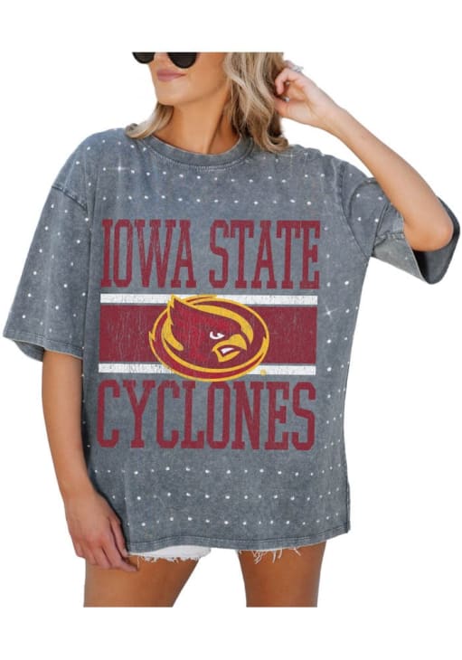 Gameday Couture Iowa State Cyclones Womens Grey On the Ball Short Sleeve T-Shirt
