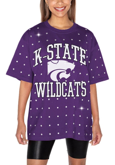 K-State Wildcats Purple Gameday Couture In the Zone Rhinestone Short Sleeve T-Shirt