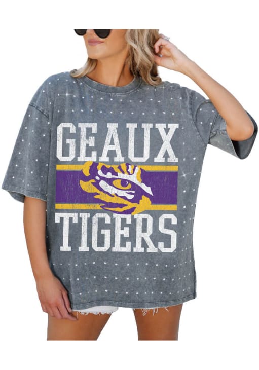 Gameday Couture LSU Tigers Womens Grey On the Ball Short Sleeve T-Shirt