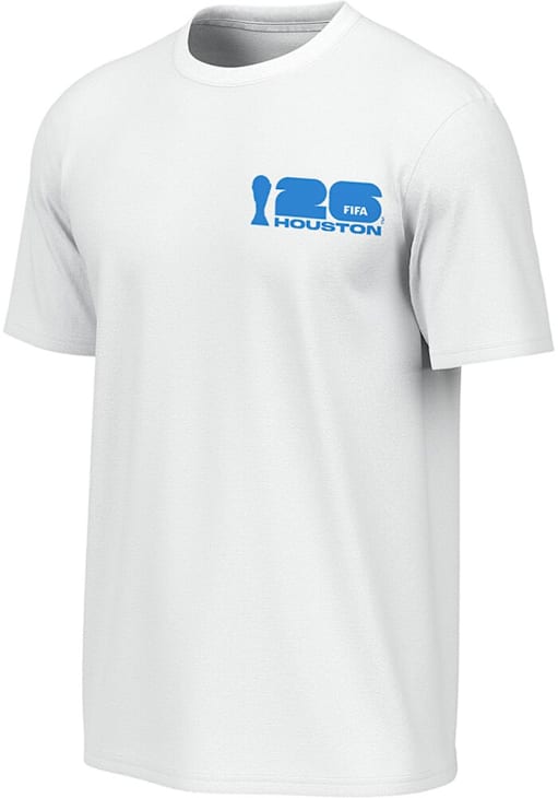 FIFA Houston White Elevated Capsule Host City Poster Short Sleeve T Shirt