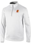 Main image for Mens USC Trojans White Columbia Heat Seal Omni Wick Wickhams Hills Qtr Zip Pullover
